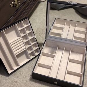 *SALE* Black Leather Jewelry Box